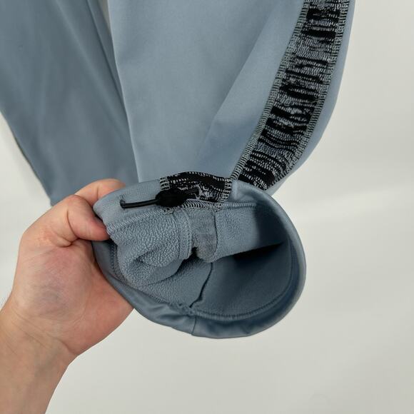 Vintage y2k Nike Men's L therma fit grey Wide Leg Baggy Sweatpants synch ankles - Picture 8 of 9